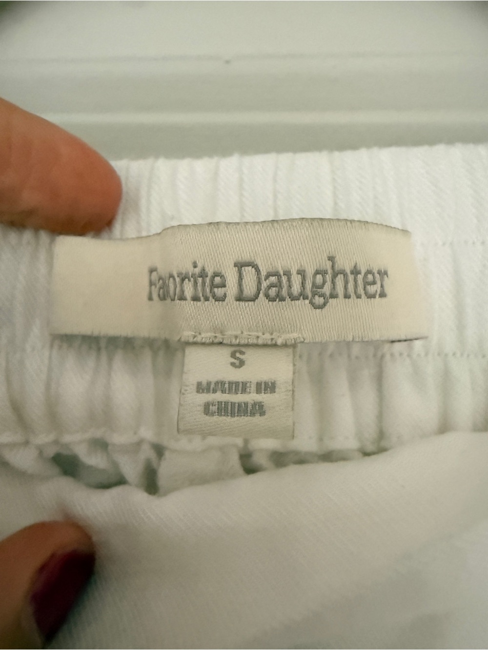 Favorite Daughter White women’s Elastic Waist pant
